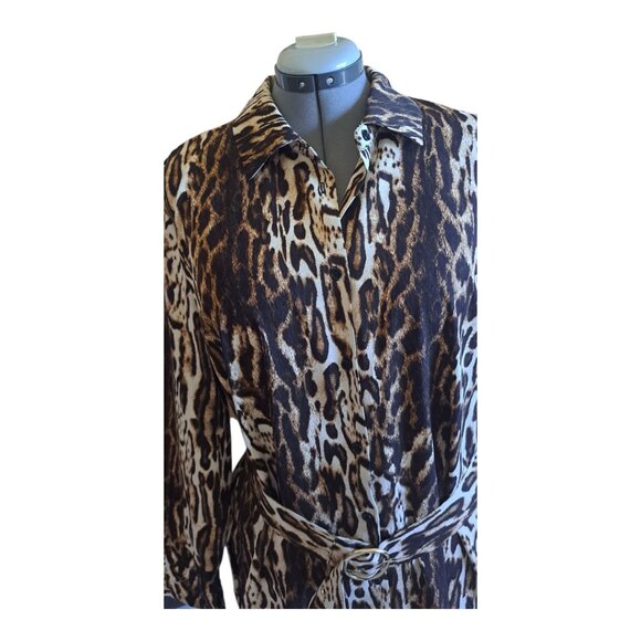 INC International Concepts Leopard Print Maxi Wrap Dress – Size XL, NWT - Picture 3 of 6